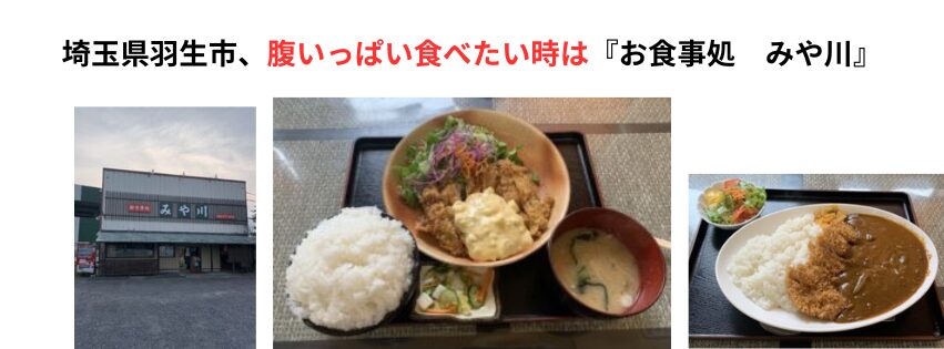 埼玉県羽生市『お食事処　みや川』アイキャッチ